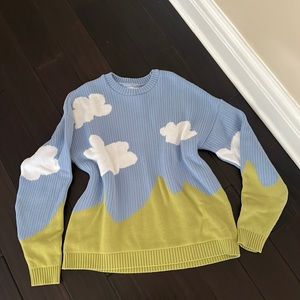 ASOS Design Long Sleeve Clouds Sweater